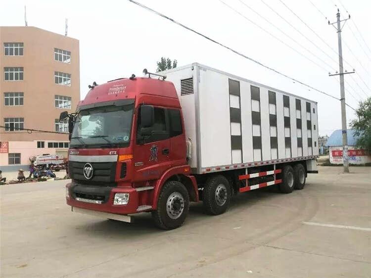 酒泉地區(qū)多功能豬仔運(yùn)輸車報(bào)價(jià) 9米6廂長專業(yè)豬仔冷藏車解析